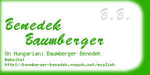 benedek baumberger business card